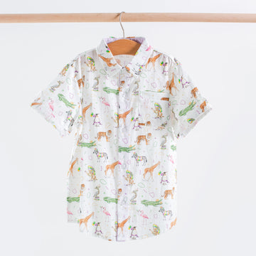 Zoo Krewe Short Sleeve Collared Shirt (Pre-order Arriving Fall 2025)