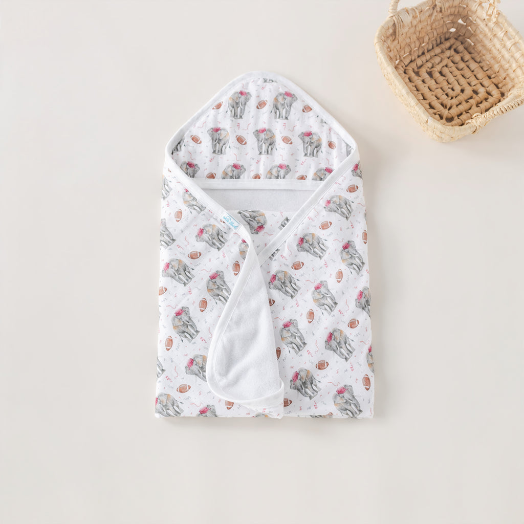 Kickoff in Alabama Muslin Hooded Baby Towel (Pre-Order Arriving Spring 2027)