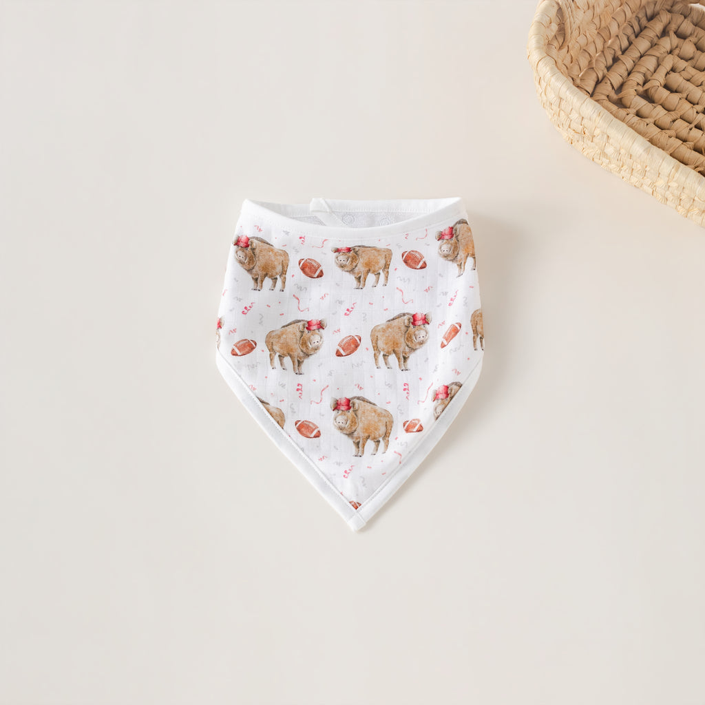 Kickoff in Arkansas Organic Muslin Bib (Pre-Order Arriving Spring 2027)