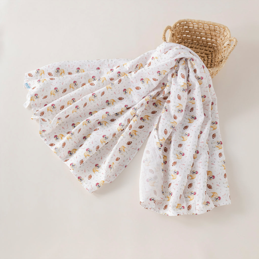 Kickoff in Mississippi Organic Muslin Swaddle Blanket (Pre-Order Arriving Spring 2027)