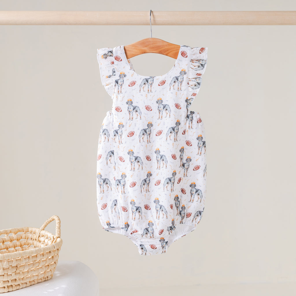 Kickoff in Tennessee Organic Muslin Bubble Romper (Pre-Order Arriving Spring 2027)