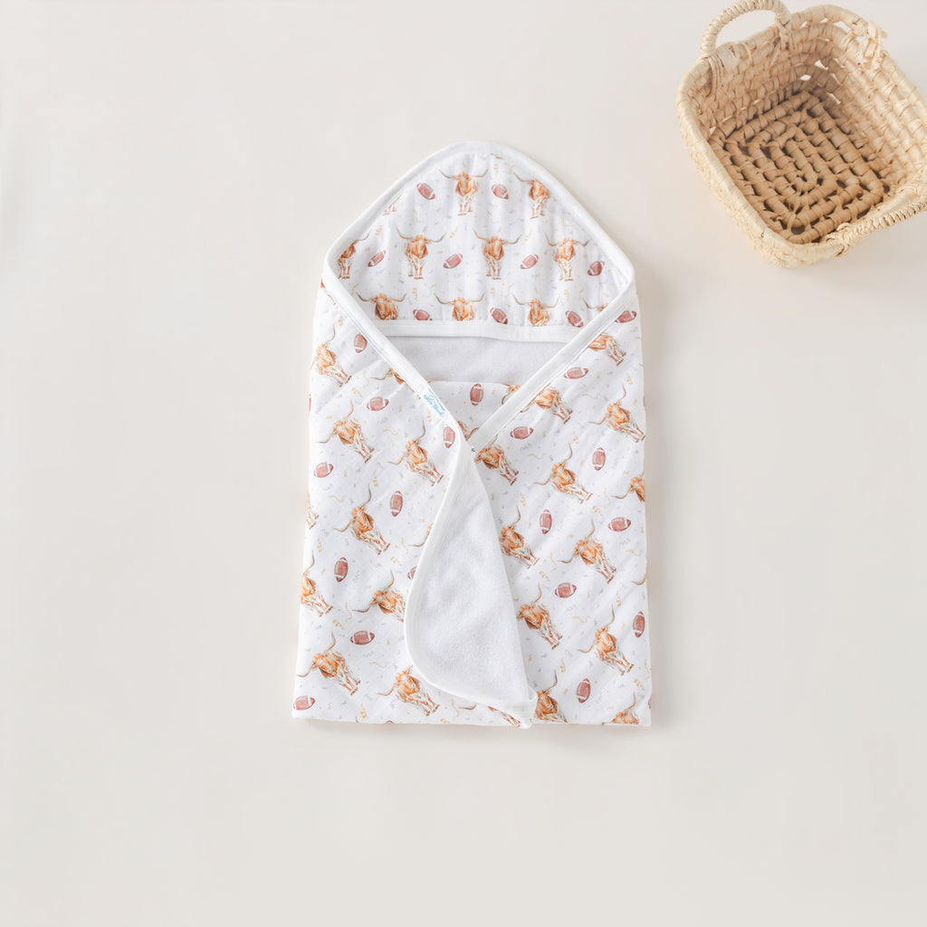 Kickoff in Texas Muslin Hooded Baby Towel (Pre-Order Arriving Spring 2027)