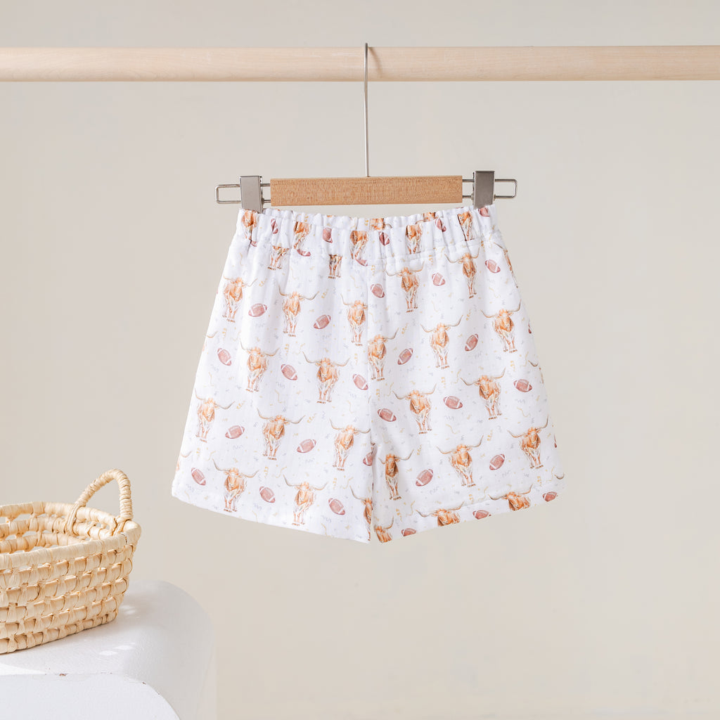 Kickoff in Texas Organic Muslin Shorts (Pre-Order Arriving Spring 2027)