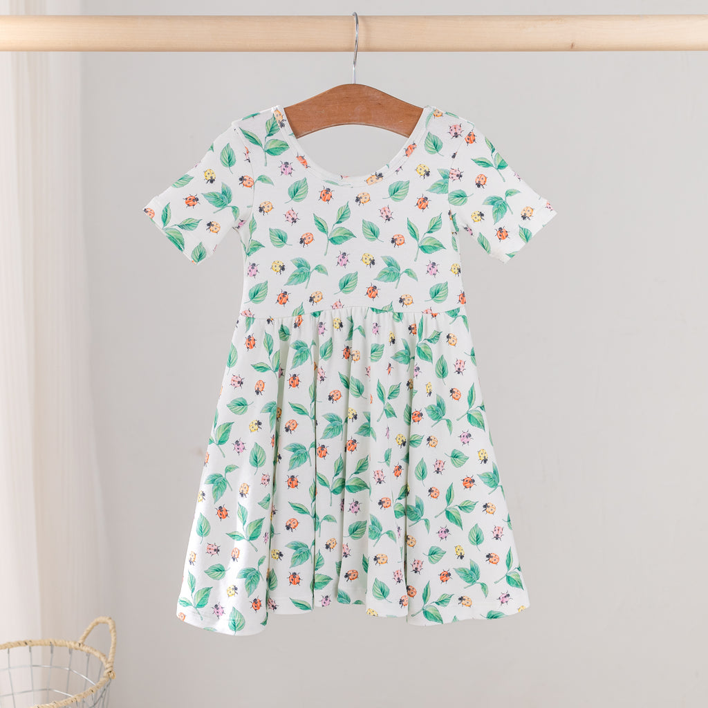 Lady Bug Love Organic Cotton Dress for Kids