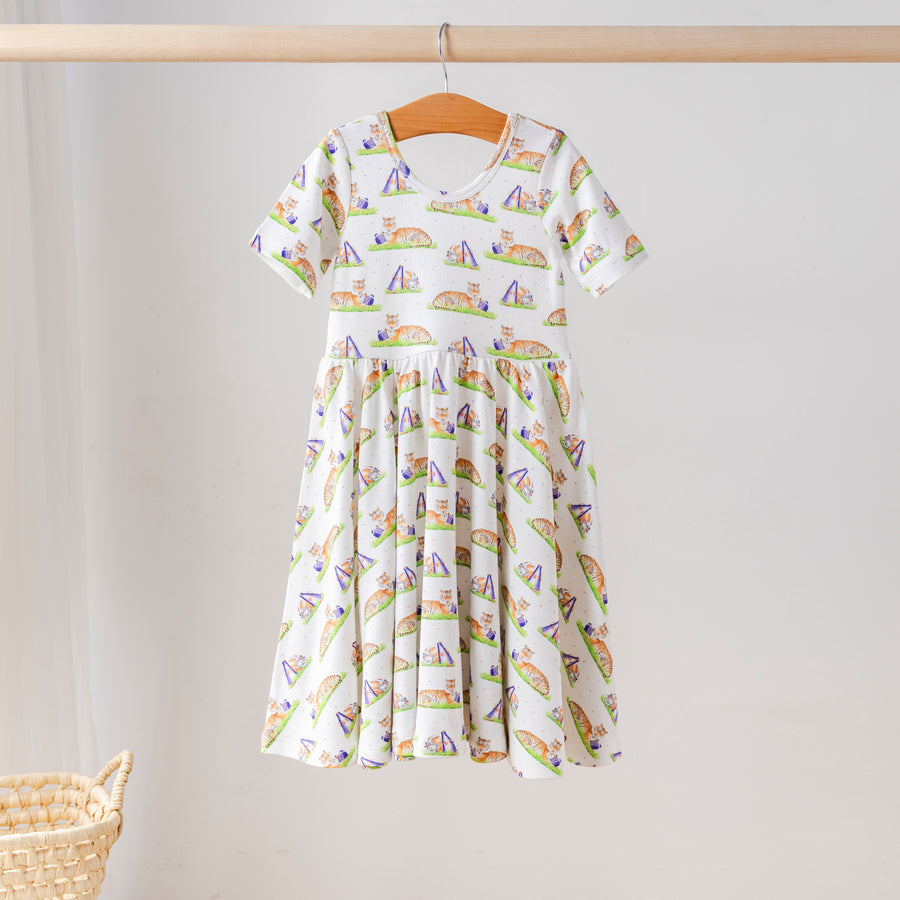Mascot Mania in Auburn Organic Cotton Dress for Kids