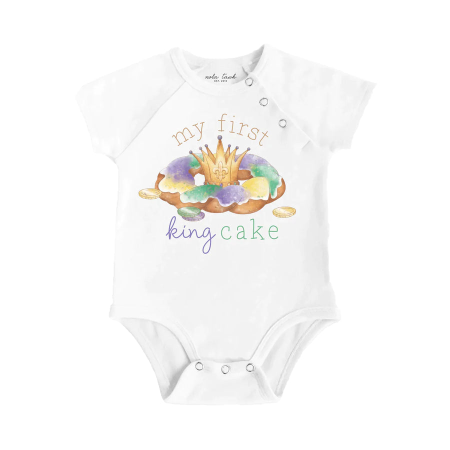 My first king cake Organic Cotton Onesie (Pre-Order Arriving Spring 2024)