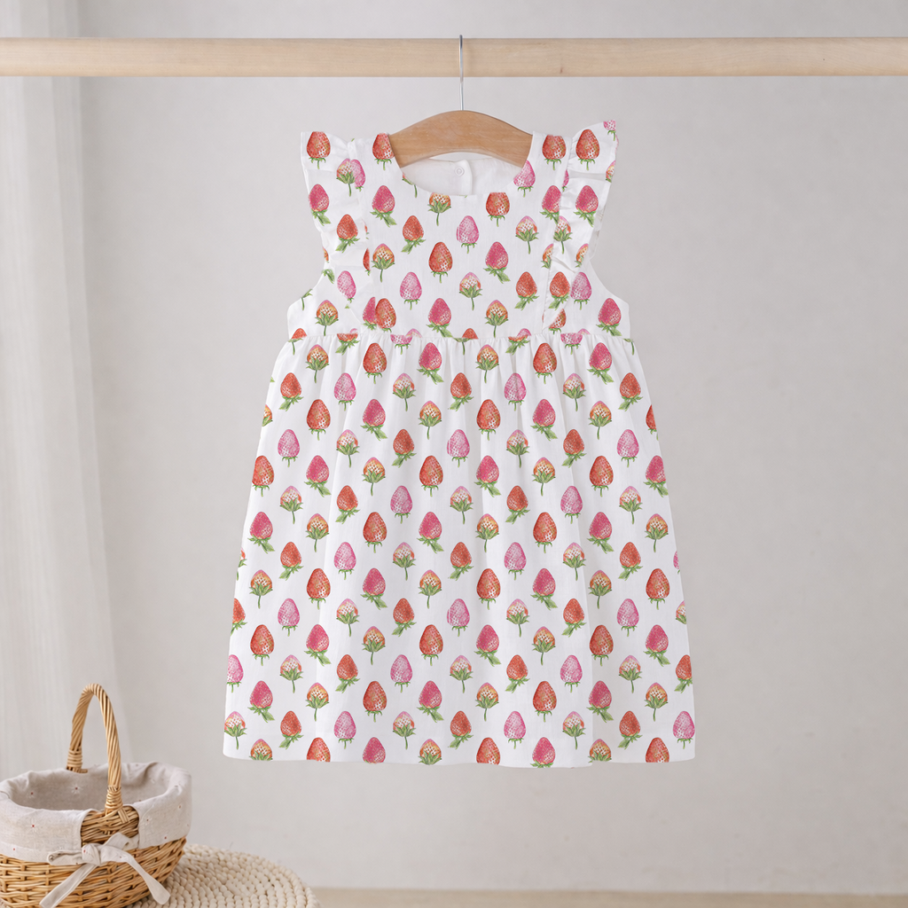 Berry Cute Organic Muslin Dress