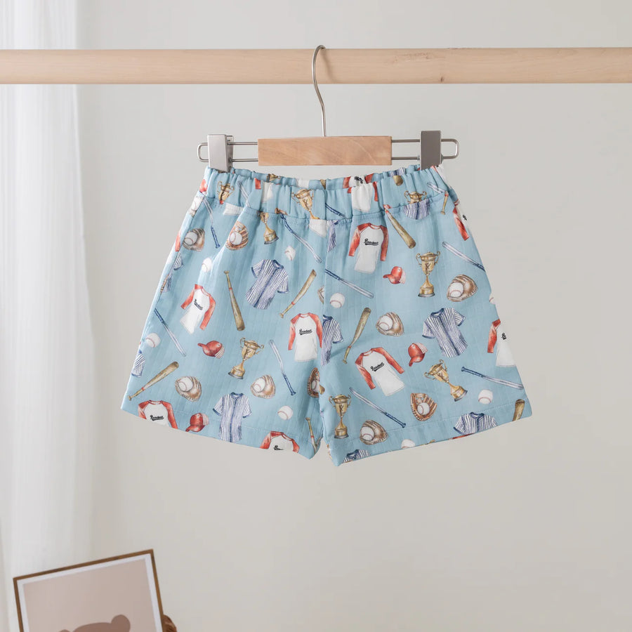 Let's Play Ball Organic Muslin Shorts (Pre-Order Arriving Spring 2026)