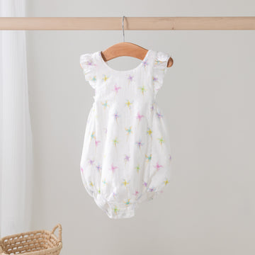 Pinwheel Party Organic Muslin Bubble Romper