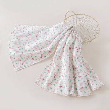 Pink Paradise Organic Muslin Blanket