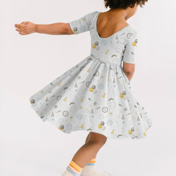 New Year's Eve Organic Cotton Dress for Kids