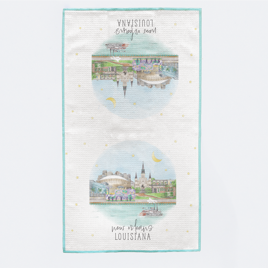 NOLA Skyline Kitchen Towel