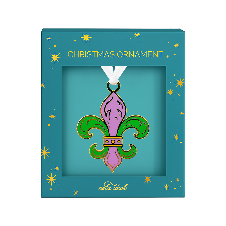 Fleur de Lis Enamel Ornament