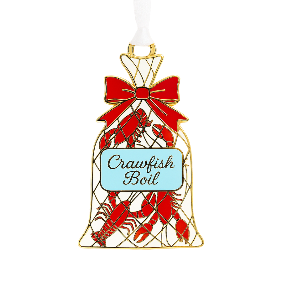 Crawfish Boil Enamel Ornament