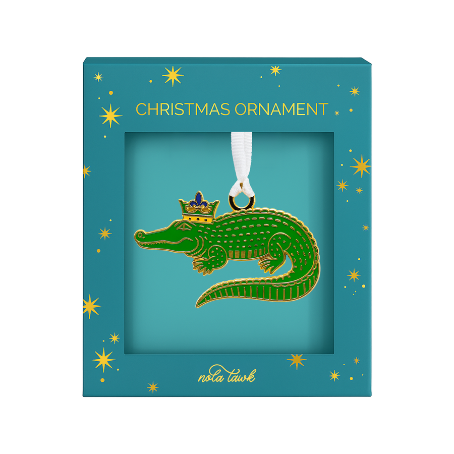 Alligator Enamel Ornament