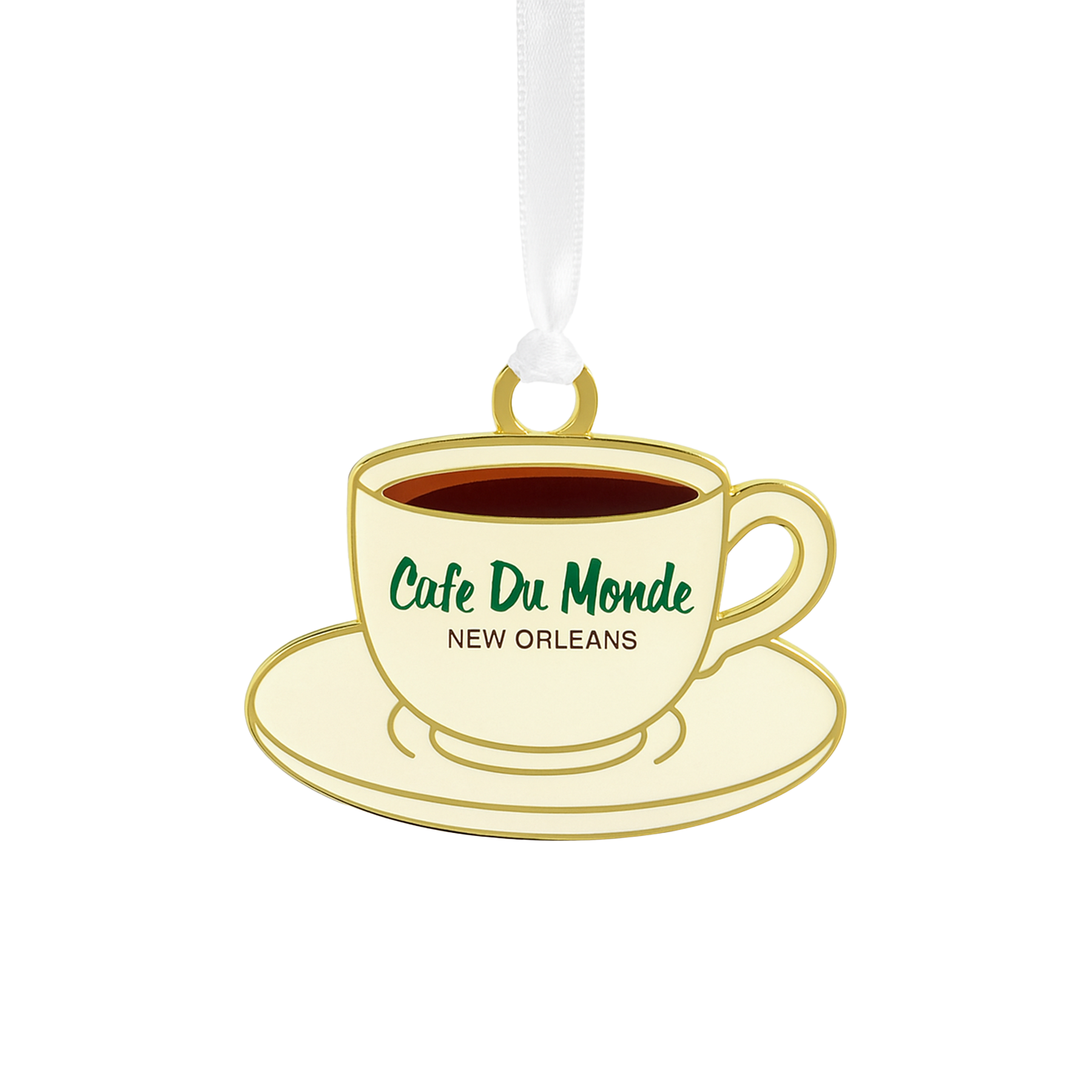 Café Du Monde Coffee Cup Enamel Ornament
