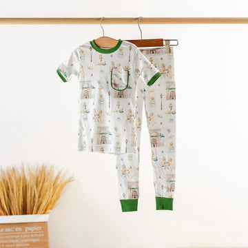 Powdered Sugar and Puppies Organic Cotton Pajama Set (Pre-Order Arriving Fall 2025)