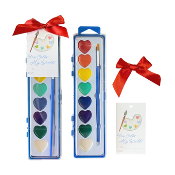 You Color My World Valentine's Card & Paint Set