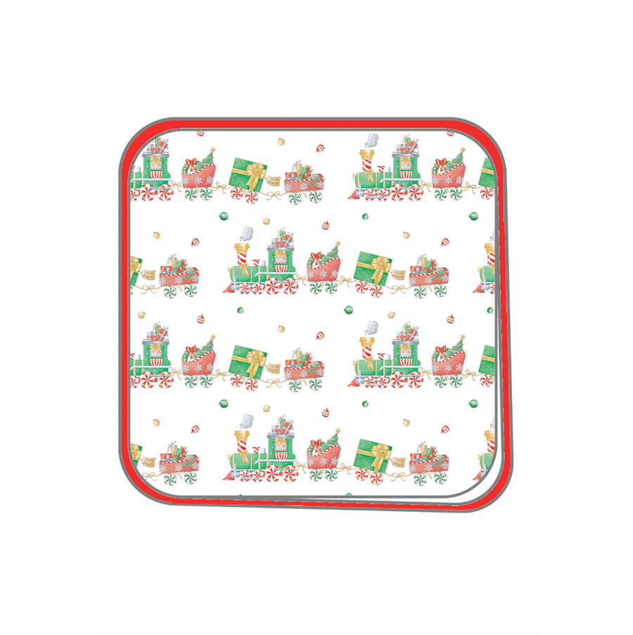 Santa's Sweet Express Organic Cotton Swaddle Blanket (Pre-Order Arriving Fall 2024)