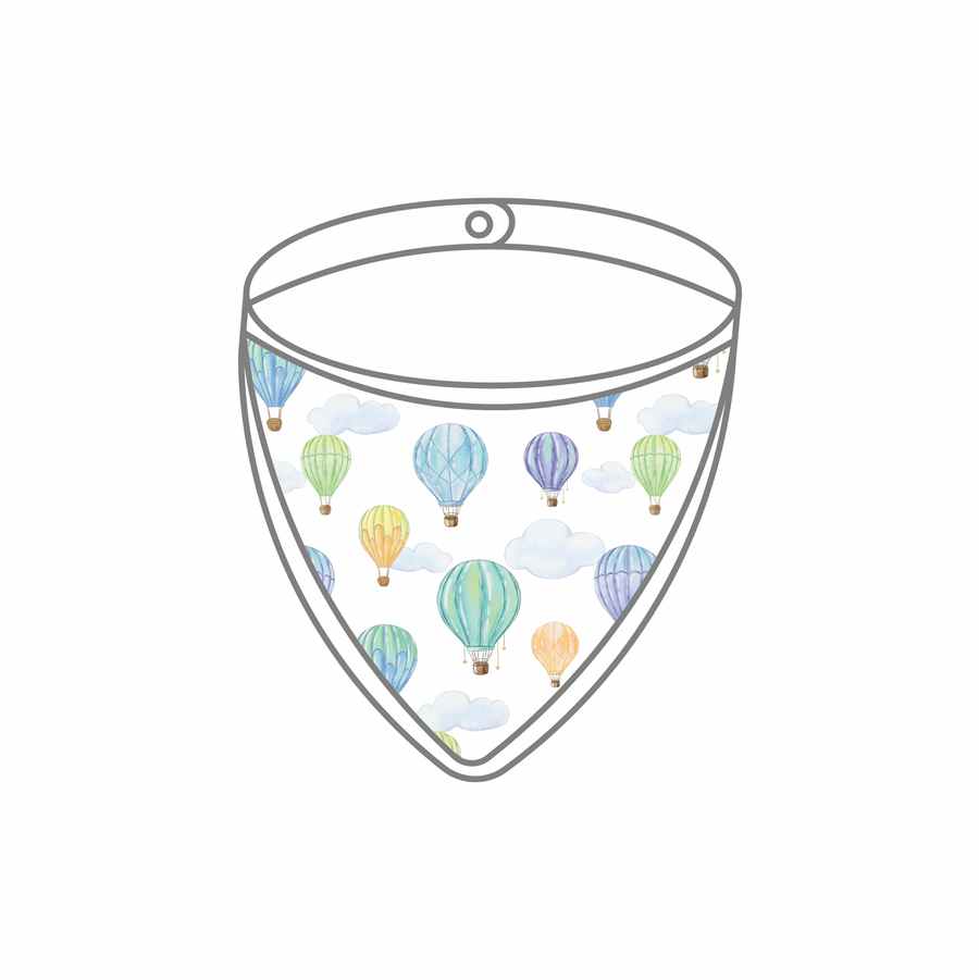 Balloon Adventure Organic Muslin Bib (Pre-Order Arriving Spring 2025)