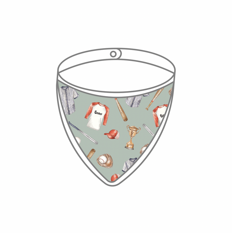 Let's Play Ball! Organic Muslin Bib (Pre-Order Arriving Spring 2025)