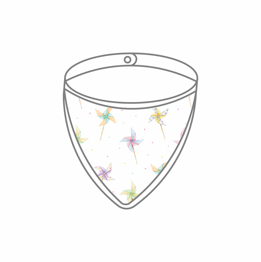 Pinwheel Party Organic Muslin Bib (Pre-Order Arriving Spring 2025)