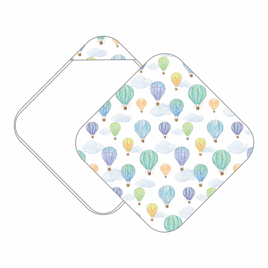 Balloon Adventure Muslin Hooded Baby Towel (Pre-Order Arriving Spring 2025)