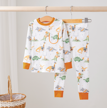 Texas Dino All-Stars Organic Cotton Pajama (Pre-Order Arriving Fall 2025)