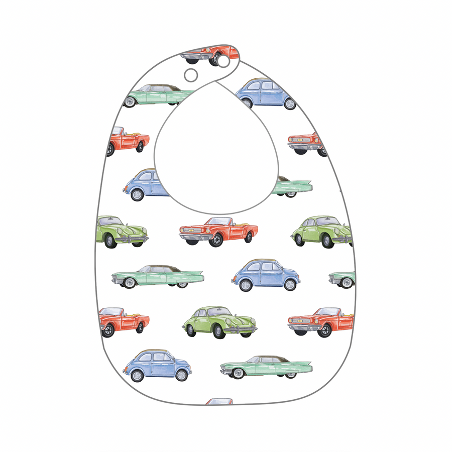 Vintage Road Trip Organic Cotton Bib (Pre-Order Arriving Fall 2025)