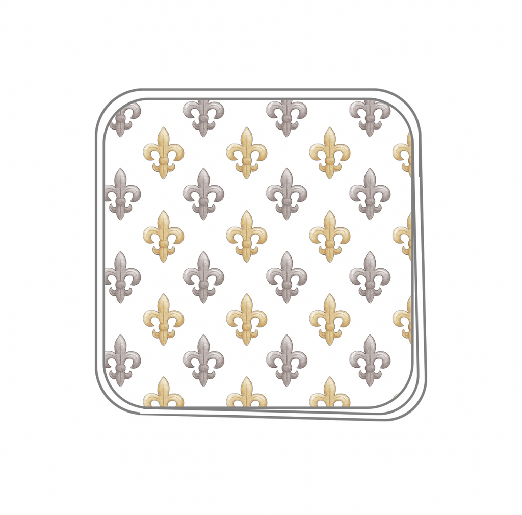 Black and Gold Fleur De Lis Organic Cotton Swaddle Blanket (Pre-Order Arriving Spring 2027)