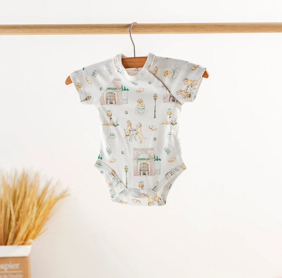 Powdered Sugar And Puppies Organic Cotton Onesie (Pre-order Arriving Spring 2026)