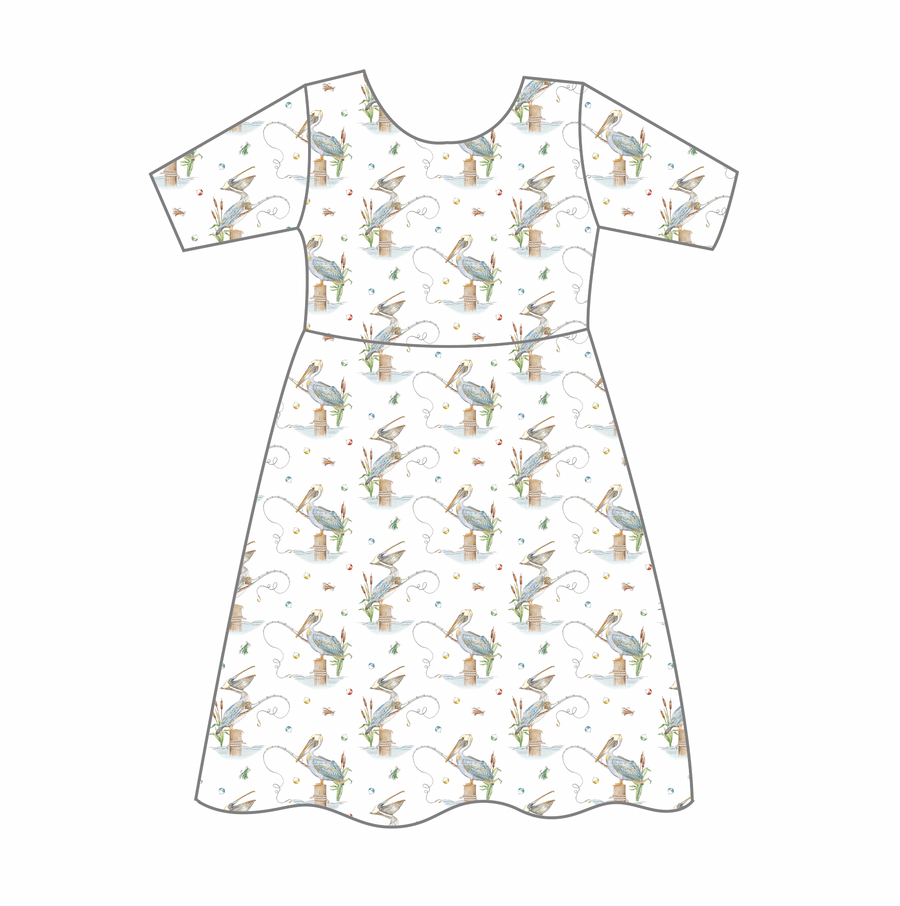 Pelican Bay Organic Cotton Dress for Kids (Pre-Order Arriving Spring 2026)
