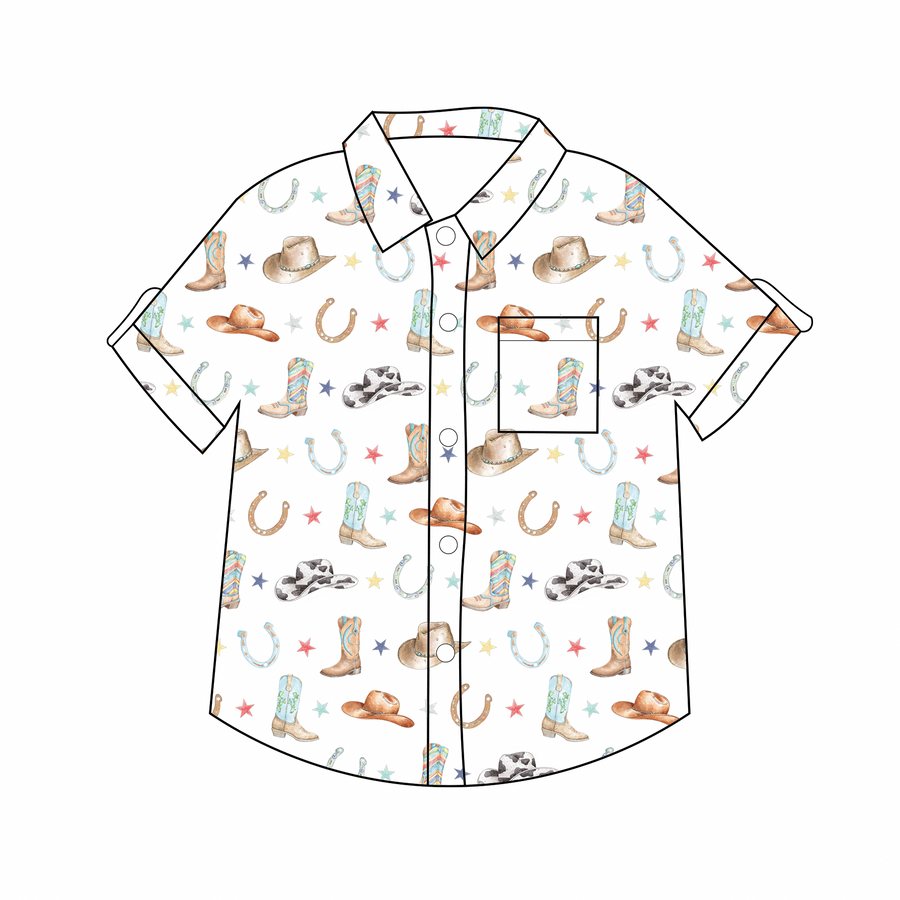 Rodeo Ready Short Sleeve Collared Shirt (Pre-order Arriving Spring 2026)
