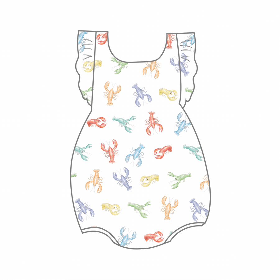Colorful Claws Organic Muslin Bubble Romper (Pre-Order Arriving Spring 2026)