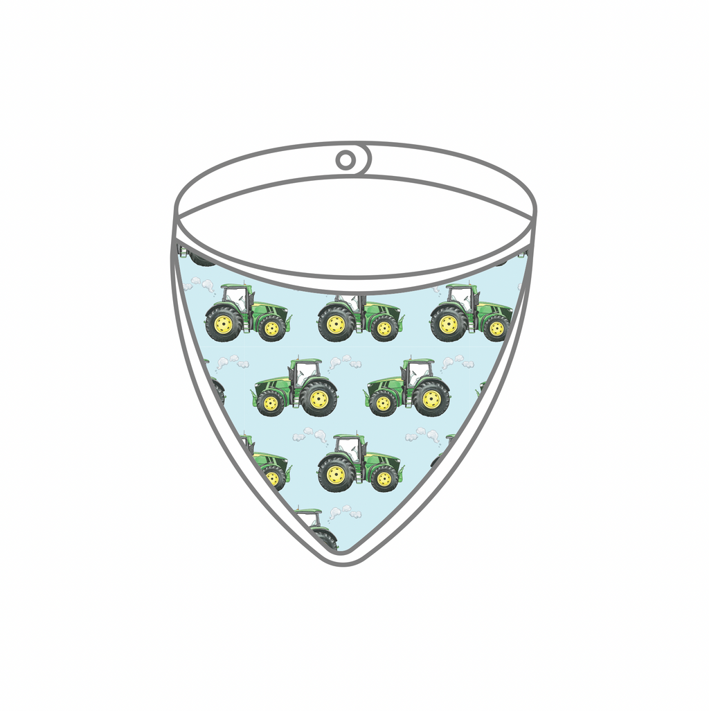 Toot, Toot, Tractor! Organic Muslin Bib (Pre-Order Arriving Spring 2027)