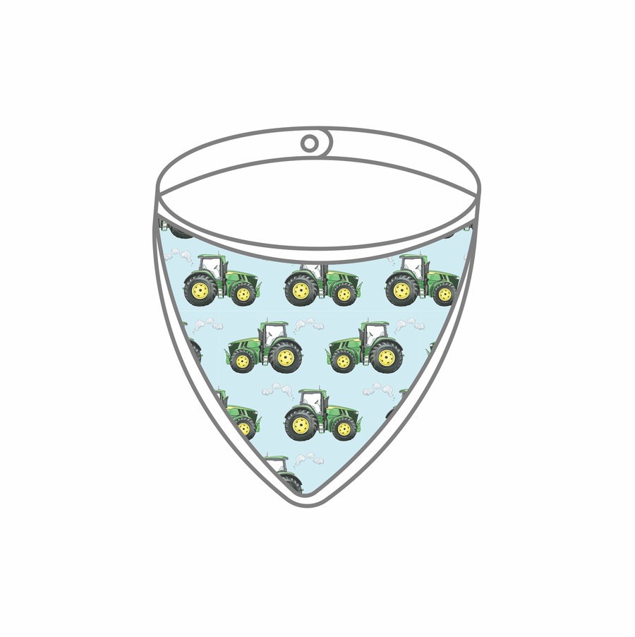 Toot, Toot, Tractor! Organic Muslin Bib (Pre-Order Arriving Spring 2026)