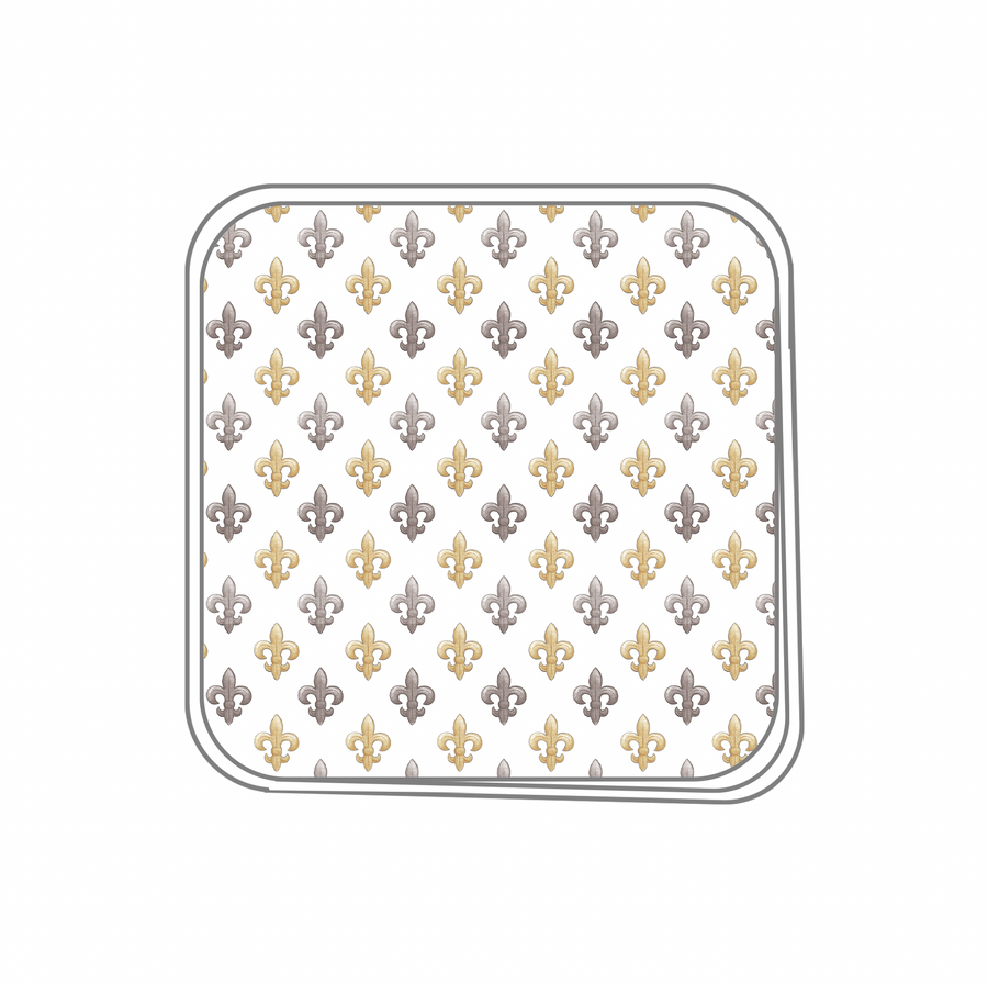 Balck and Gold Fleur de Lis Organic Muslin Swaddle Blanket (Pre-Order Arriving Spring 2026)
