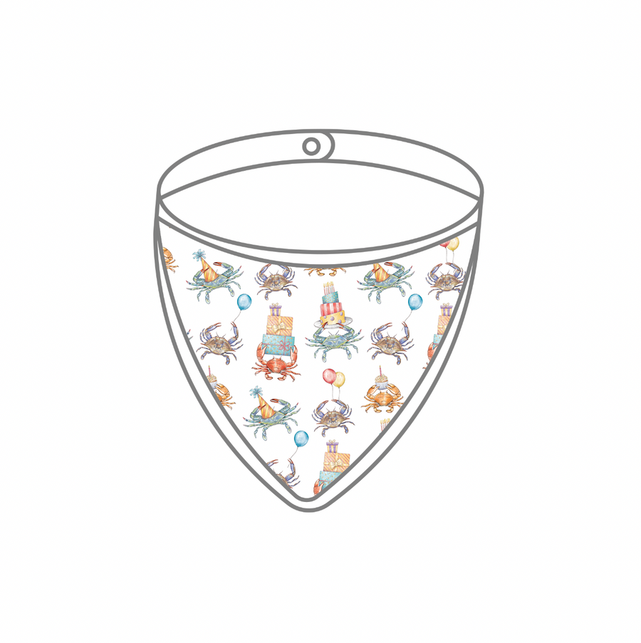 Crabby Birthday Organic Muslin Bib (Pre-Order Arriving Spring 2026)