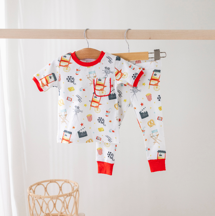 Movie Night Organic Cotton Kids Pajamas (Pre-Order Arriving Spring 2026)