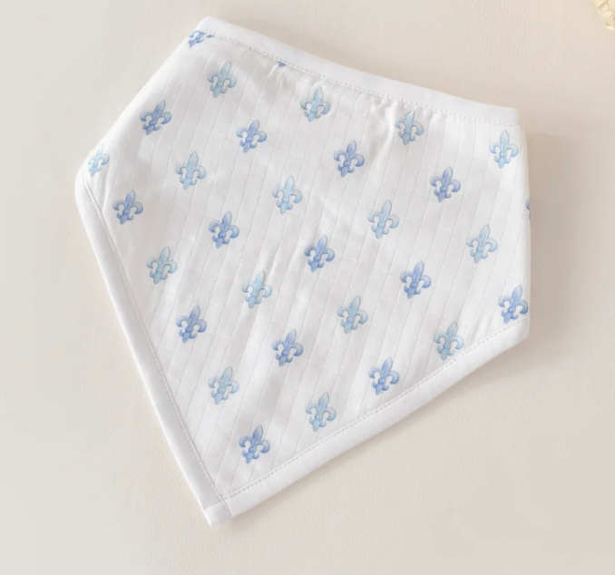 Fleur de Bleu Organic Muslin Bib (Pre-Order Arriving Spring 2027)