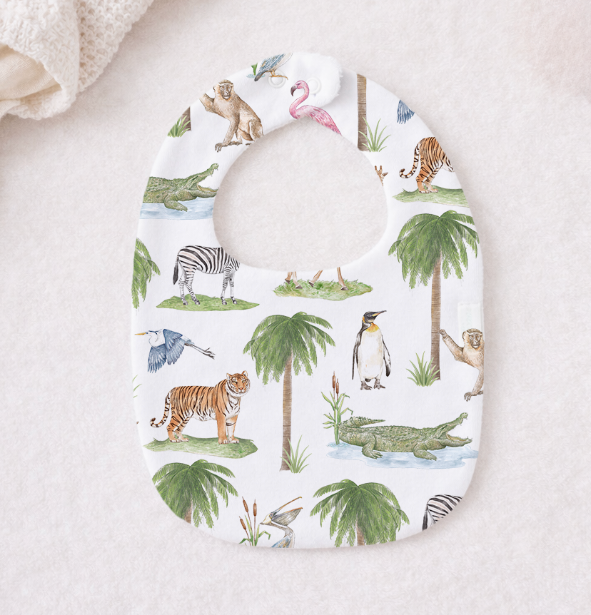 Go Wild Organic Cotton Baby Bib