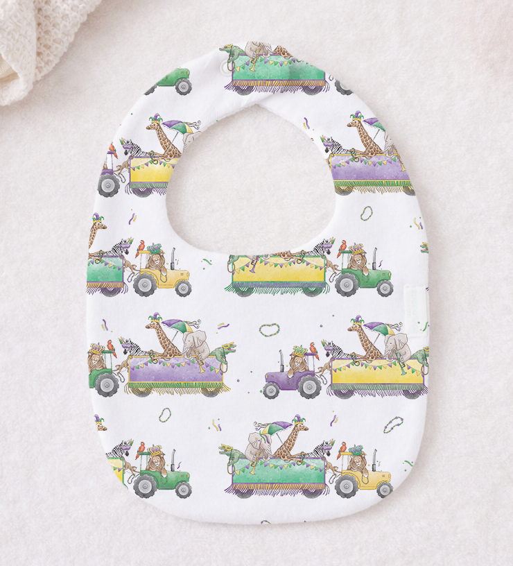 Krewe Zoo-d It! Organic Cotton Baby Bib