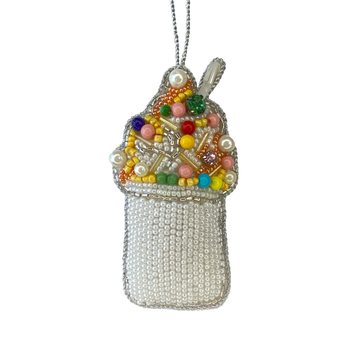 Snoball Beaded Ornament