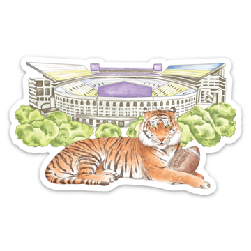 Tiger Stadium Die Cut Sticker