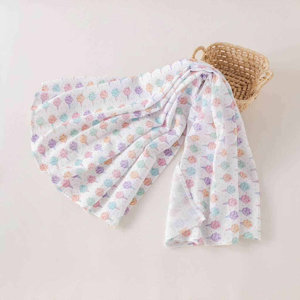 Sweet Celebration Organic Muslin Swaddle Blanket (Pre-Order Arriving Spring 2027)