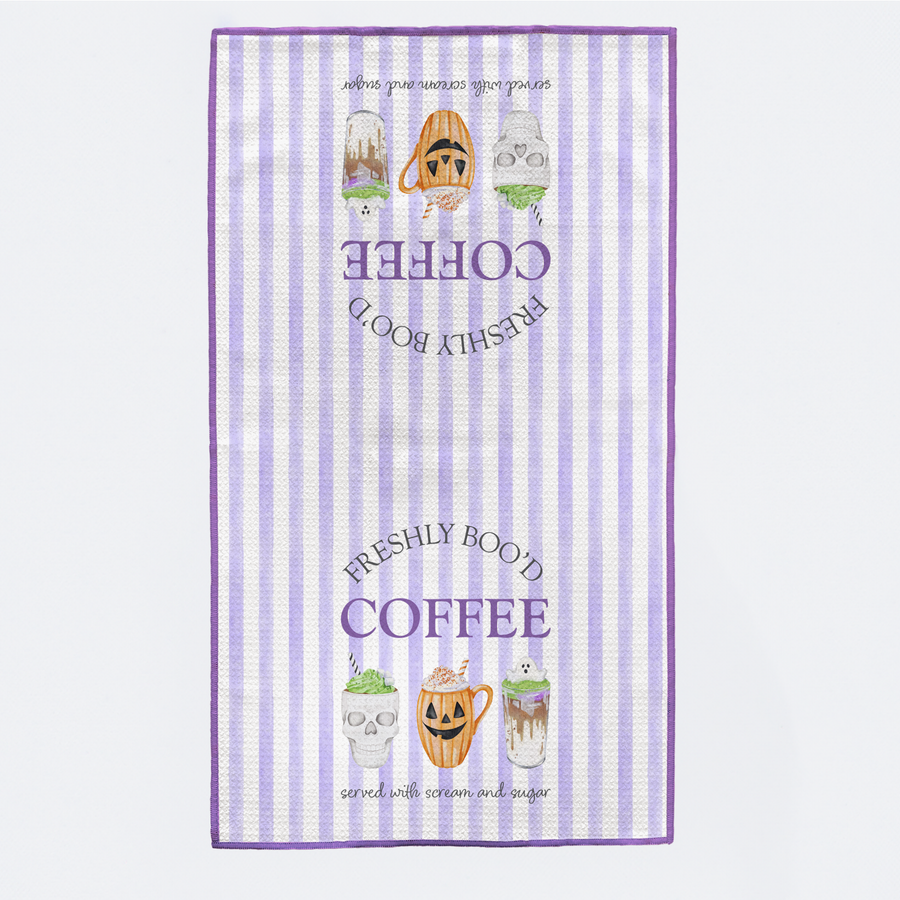 Freshly Boo'd Coffee Halloween Kitchen Towel