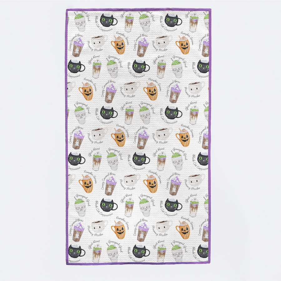 Freshly Boo'd Coffee Halloween Kitchen Towel