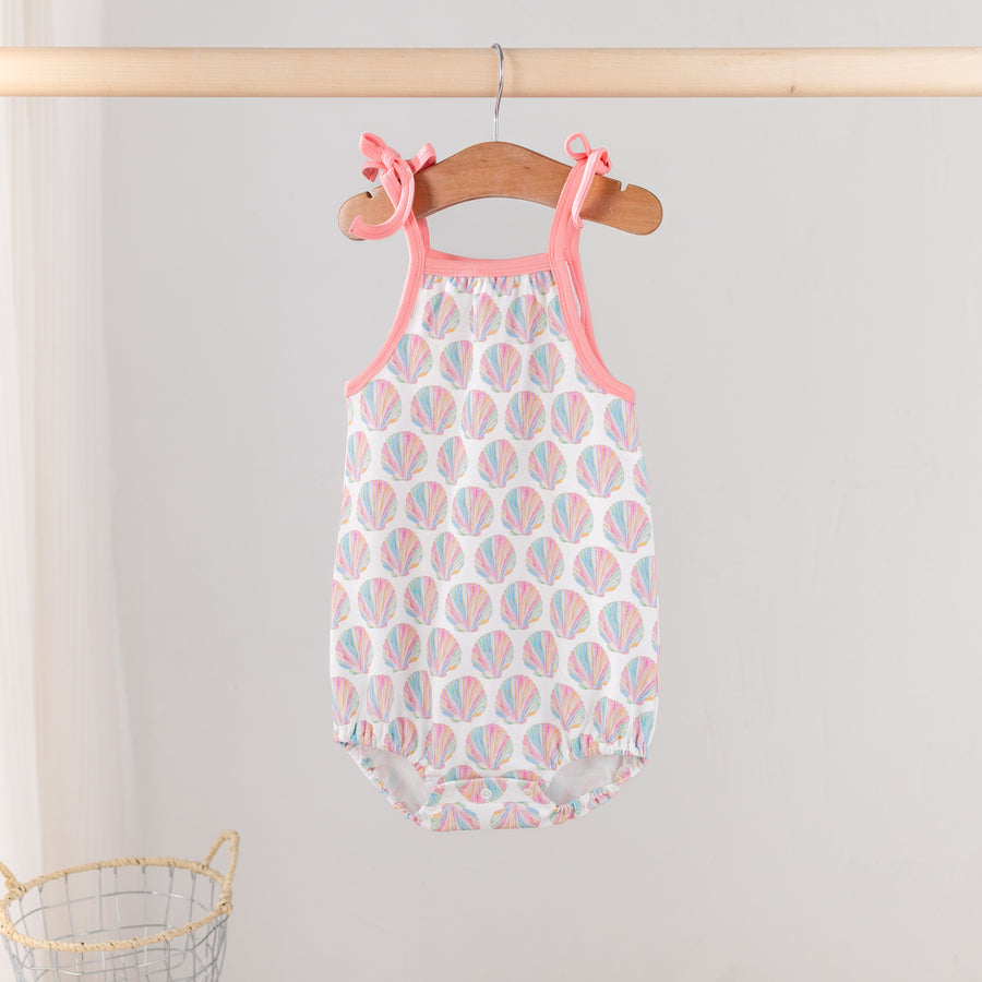 Shell Yeah! Organic Cotton Shoulder-Tie Onesie (Pre-Order Arriving Spring 2026)