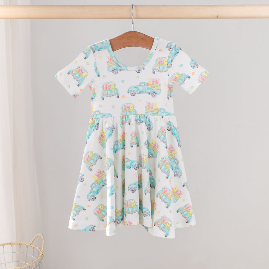Peeps On The Move Organic Cotton Dress for Kids (Pre-Order Arriving Spring 2026)