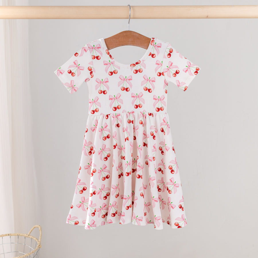 Cherry On Top Organic Cotton Dress for Kids (Pre-Order Arriving Spring 2026)